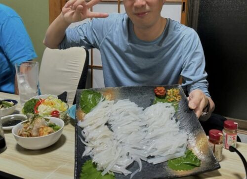 釣れたてのイカの刺身