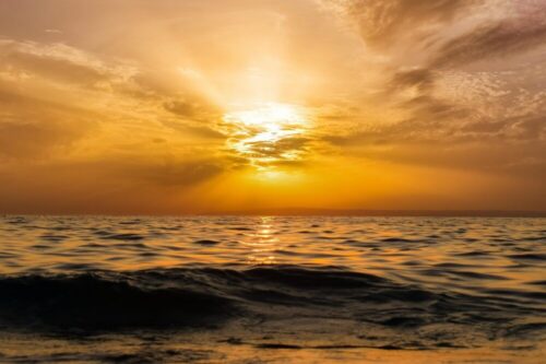 夕方の海